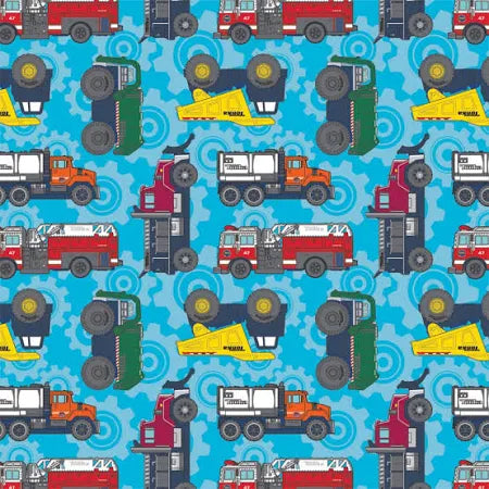 Camelot Fabrics - Trucks by the yard 2805